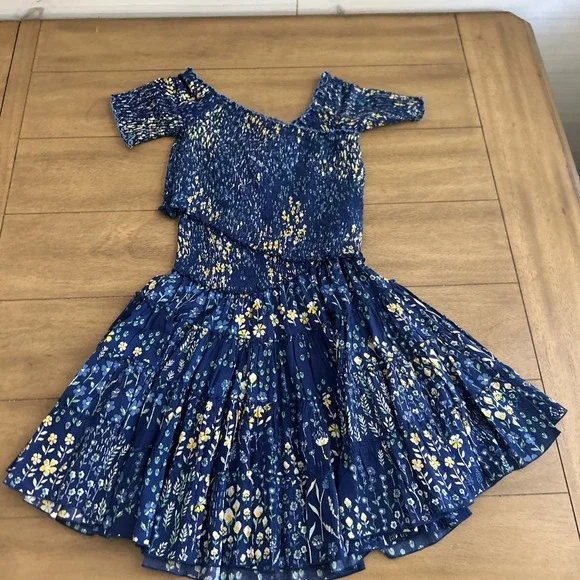 POUPETTE ST Barth Women's SOLEDAD MINI DRESS Blue Small MINT Vacay Ruffle $340 - Picture 5 of 9